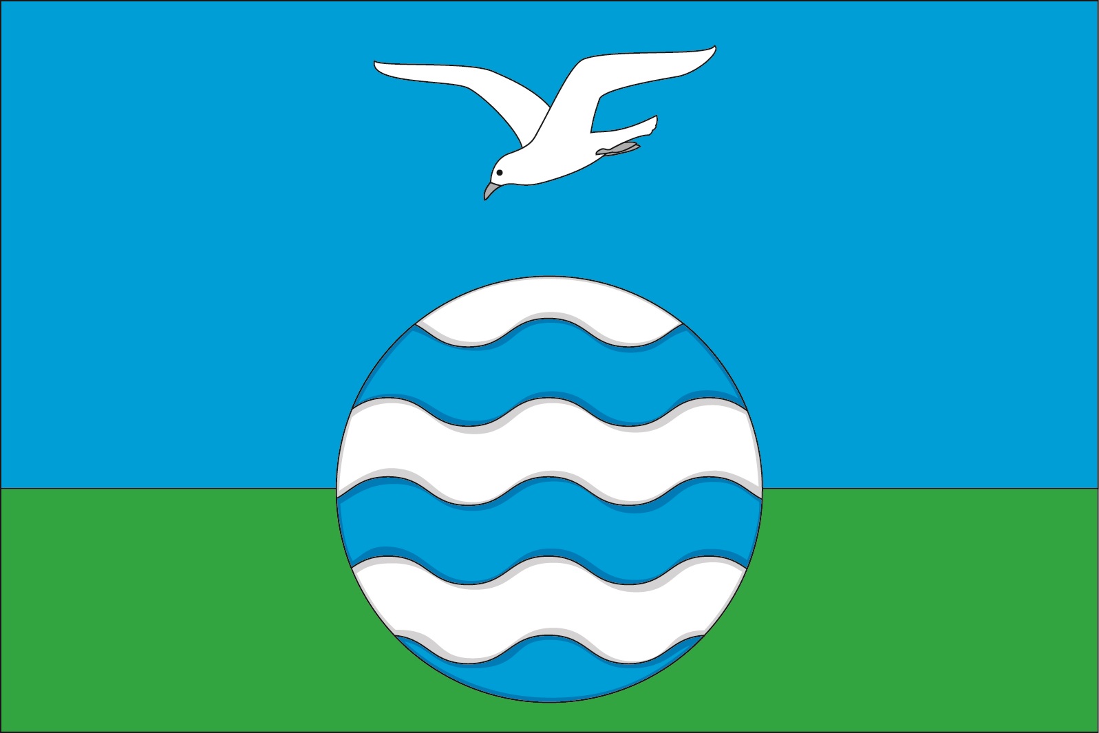 Флаг муниципального образования &amp;quot;Озерское сельское поселение&amp;quot;.